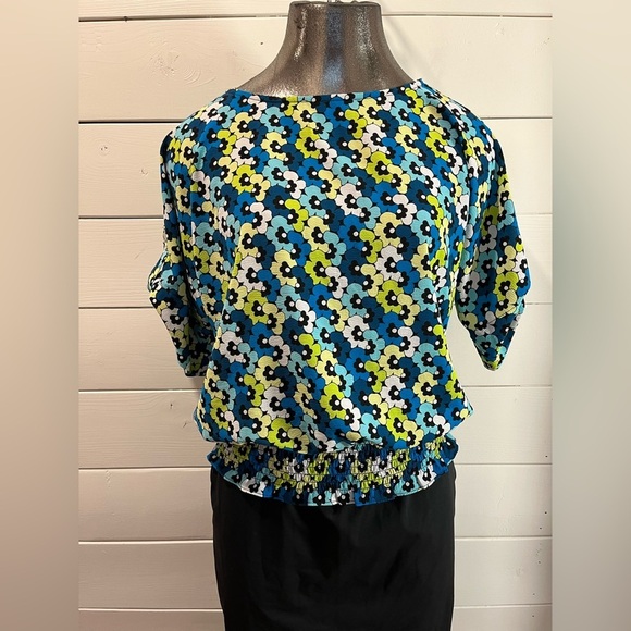💙❣️MICHAEL Michael Kors – Floral Smocked Hem Top – Size S - Picture 9 of 12